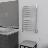 Amba RWHL-CP Radiant Large Hardwired + Plug-in Combo Curved 12 Bar Towel Warmer in Polished