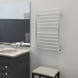 Amba RWHL-SB Radiant Large Hardwired + Plug-in Combo Straight 12 Bar Towel Warmer in Brushed