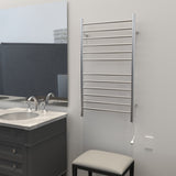 Amba RWHL-SB Radiant Large Hardwired + Plug-in Combo Straight 12 Bar Towel Warmer in Brushed