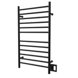 Amba RWHL-SMB Radiant Large Hardwired + Plug-in Combo Straight 12 Bar Towel Warmer in Matte Black