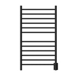 Amba RWHL-SMB Radiant Large Hardwired + Plug-in Combo Straight 12 Bar Towel Warmer in Matte Black