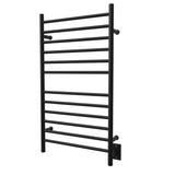 Amba RWHL-SMB Radiant Large Hardwired + Plug-in Combo Straight 12 Bar Towel Warmer in Matte Black