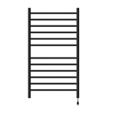 Amba RWHL-SMB Radiant Large Hardwired + Plug-in Combo Straight 12 Bar Towel Warmer in Matte Black