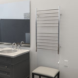 Amba RWHL-SP Radiant Large Hardwired + Plug-in Combo Straight 12 Bar Towel Warmer in Polished