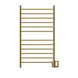 Amba RWHL-SSB Radiant Large Hardwired + Plug-in Combo Straight 12 Bar Towel Warmer in Satin Brass