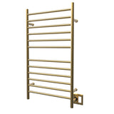 Amba RWHL-SSB Radiant Large Hardwired + Plug-in Combo Straight 12 Bar Towel Warmer in Satin Brass