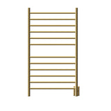 Amba RWHL-SSB Radiant Large Hardwired + Plug-in Combo Straight 12 Bar Towel Warmer in Satin Brass