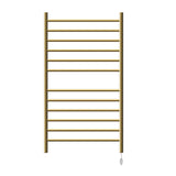 Amba RWHL-SSB Radiant Large Hardwired + Plug-in Combo Straight 12 Bar Towel Warmer in Satin Brass