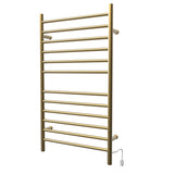 Amba RWHL-SSB Radiant Large Hardwired + Plug-in Combo Straight 12 Bar Towel Warmer in Satin Brass