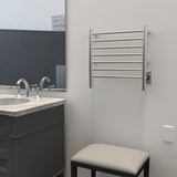 Amba RWHS-SB Radiant Small Hardwired + Plug-in Combo 7 Bar Towel Warmer in Brushed