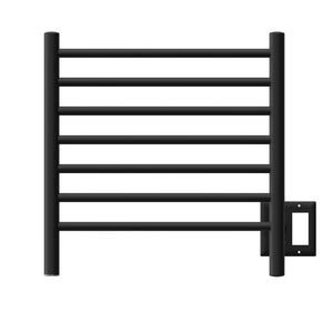 Amba RWHS-SMB Radiant Small Hardwired + Plug-in Combo 7 Bar Towel Warmer in Matte Black