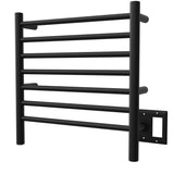 Amba RWHS-SMB Radiant Small Hardwired + Plug-in Combo 7 Bar Towel Warmer in Matte Black