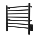 Amba RWHS-SMB Radiant Small Hardwired + Plug-in Combo 7 Bar Towel Warmer in Matte Black