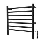 Amba RWHS-SMB Radiant Small Hardwired + Plug-in Combo 7 Bar Towel Warmer in Matte Black