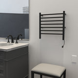 Amba RWHS-SMB Radiant Small Hardwired + Plug-in Combo 7 Bar Towel Warmer in Matte Black