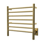 Amba RWHS-SPG Radiant Small Hardwired + Plug-in Combo 7 Bar Towel Warmer in Polished Gold