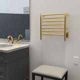 Amba RWHS-SPG Radiant Small Hardwired + Plug-in Combo 7 Bar Towel Warmer in Polished Gold