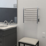 Amba RWHS-SP Radiant Small Hardwired + Plug-in Combo 7 Bar Towel Warmer in Matte Black