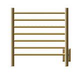 Amba RWHS-SSB Radiant Small Hardwired + Plug-in Combo 7 Bar Towel Warmer in Satin Brass