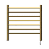 Amba RWHS-SSB Radiant Small Hardwired + Plug-in Combo 7 Bar Towel Warmer in Satin Brass