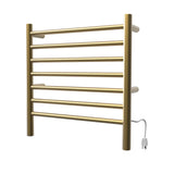 Amba RWHS-SSB Radiant Small Hardwired + Plug-in Combo 7 Bar Towel Warmer in Satin Brass