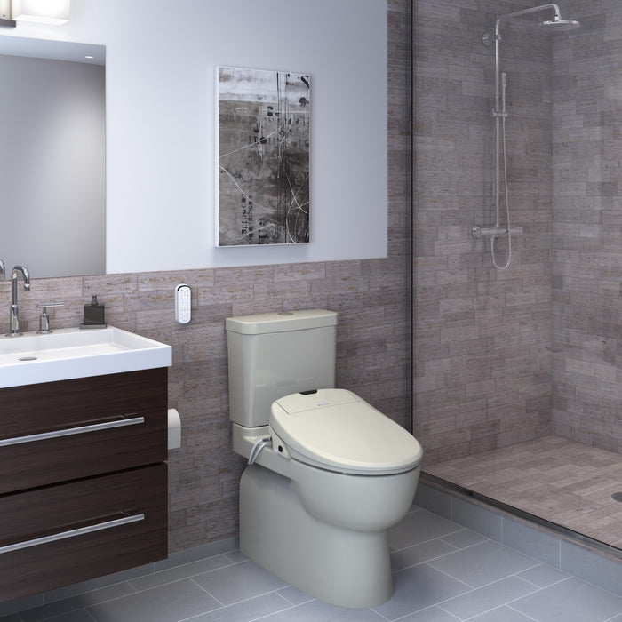 Brondell S1400-RB Swash 1400 Luxury Bidet Toilet Seat - Round, Biscuit