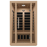 SteamSpa SC-SS0008-2P 1-2 Person Home Sauna Room 46 x 40" Hemlock Wood Spa with Audio System and Oxygen Bar