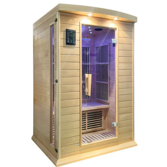 SteamSpa SC-SS0009-0S Indoor 1-2 Person Hemlock Wooden Home Infrared Sauna Room 49 x 47"