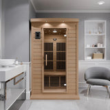 SteamSpa SC-SS0009-0S Indoor 1-2 Person Hemlock Wooden Home Infrared Sauna Room 49 x 47"