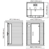 SteamSpa SC-SS0009-0S Indoor 1-2 Person Hemlock Wooden Home Infrared Sauna Room 49 x 47"