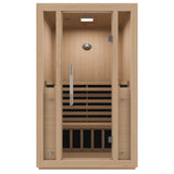 SteamSpa SC-SS0011-0S Infrared 1-2 Person Hemlock Wooden Indoor Home Sauna Room 40 x 46"