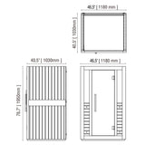 SteamSpa SC-SS0011-0S Infrared 1-2 Person Hemlock Wooden Indoor Home Sauna Room 40 x 46"