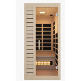 SteamSpa SC-SS0013-GS One-Person Indoor Infrared Hemlock Wooden Home Sauna Room 35 x 35"