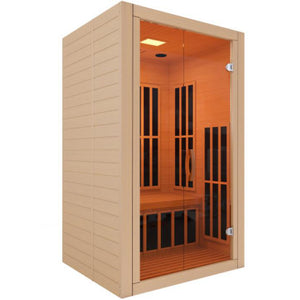 SteamSpa SC-SS0014-GS Infrared Home Sauna Room 1-2 Person Hemlock Wooden Indoor Sauna 46 x 40"