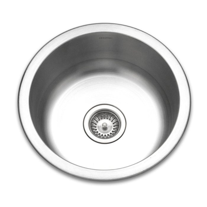 Houzer SCF-1830-1 Hospitality 18" Stainless Steel Drop-in Topmount Round Bar and Prep Sink