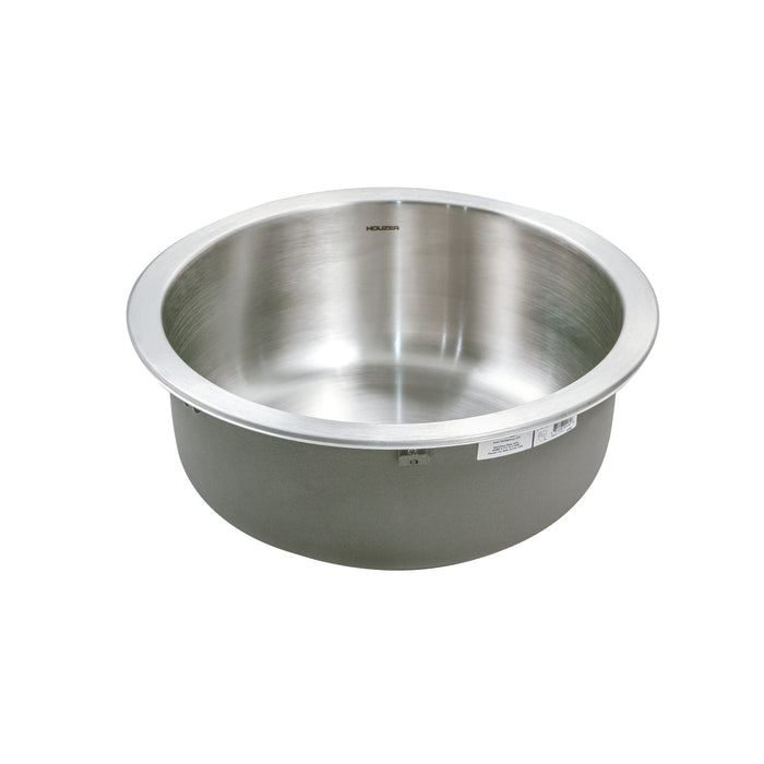 Houzer SCF-1830-1 Hospitality 18" Stainless Steel Drop-in Topmount Round Bar and Prep Sink with Strainer