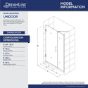 DreamLine SHDR-20407210-01 Unidoor 40-41"W x 72"H Frameless Hinged Shower Door with Support Arm in Chrome - Bath4All