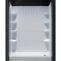 DreamLine DL-6145R-01 30"D x 60"W x 75 5/8"H Right Drain Acrylic Shower Base and QWALL-3 Backwall Kit In White - Bath4All