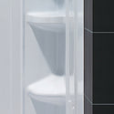 DreamLine DL-6148L-01 36"D x 60"W x 75 5/8"H Left Drain Acrylic Shower Base and QWALL-3 Backwall Kit In White - Bath4All