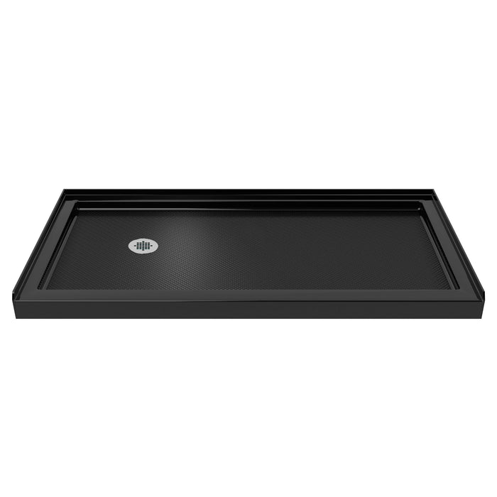 DreamLine DL-6962L-88-01 Visions 34"D x 60"W x 74 3/4"H Sliding Shower Door in Chrome with Left Drain Black Shower Base