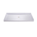 DreamLine DL-6146C-01 32"D x 60"W x 75 5/8"H Center Drain Acrylic Shower Base and QWALL-3 Backwall Kit In White - Bath4All