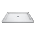 DreamLine DL-6193C-01 36"D x 48"W x 76 3/4"H Center Drain Acrylic Shower Base and QWALL-5 Backwall Kit In White - Bath4All