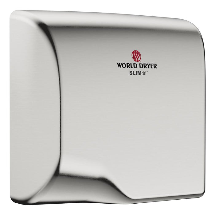 World Dryer L-973A SLIMdri Energy-Efficient Hand Dryer, 950 Watts, Brushed Stainless Steel