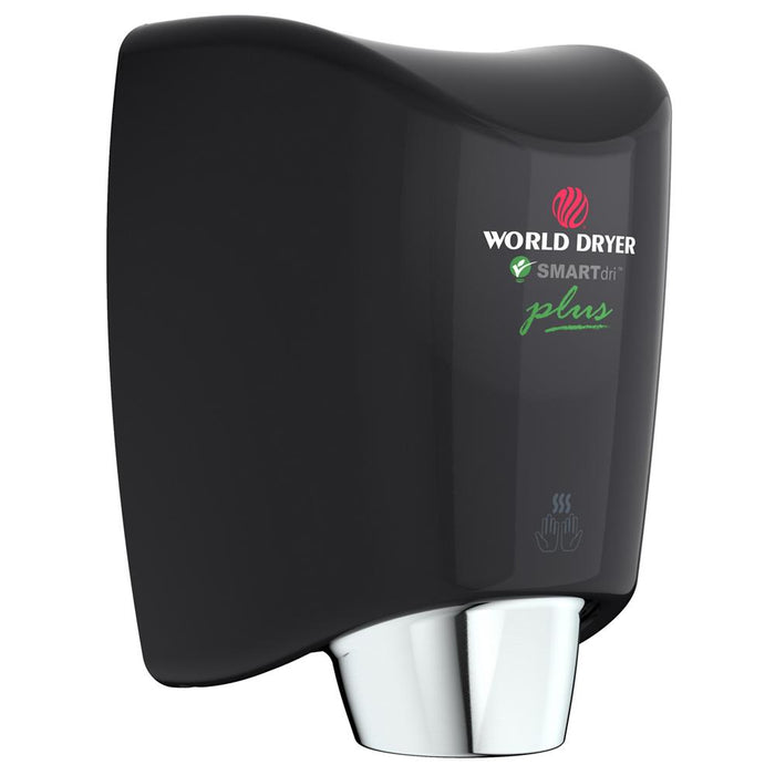 World Dryer K-162P2 SMARTdri Plus High-Speed Hand Dryer, Single Port, 110-120V - Black/Aluminum