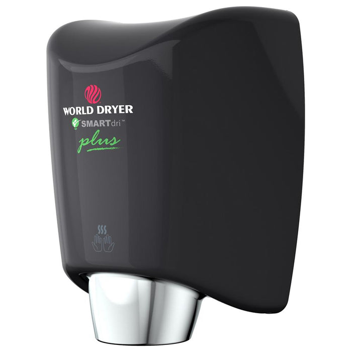 World Dryer K-162P2 SMARTdri Plus High-Speed Hand Dryer, Single Port, 110-120V - Black/Aluminum