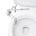 Brondell SMB-15 bidet nozzle swung toward the side of the bowl, showing adjustable positioning