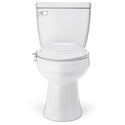 Brondell SMB-15 toilet with the chrome bidet control visible beside the closed seat, angled view