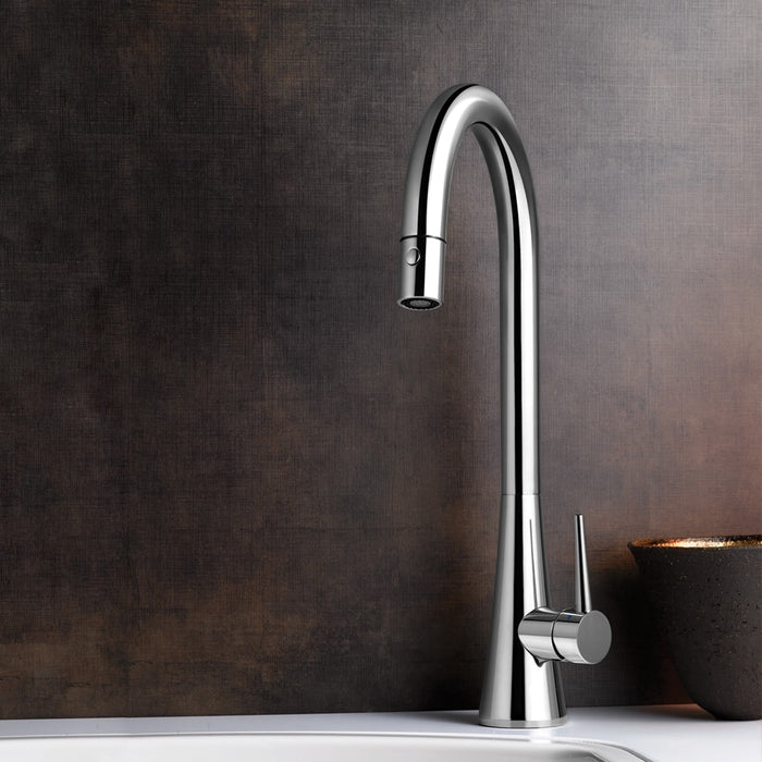 Houzer SOMPD-669-BN Soma Series Brushed Nickel Single Handle Pull-Down Kitchen Faucet