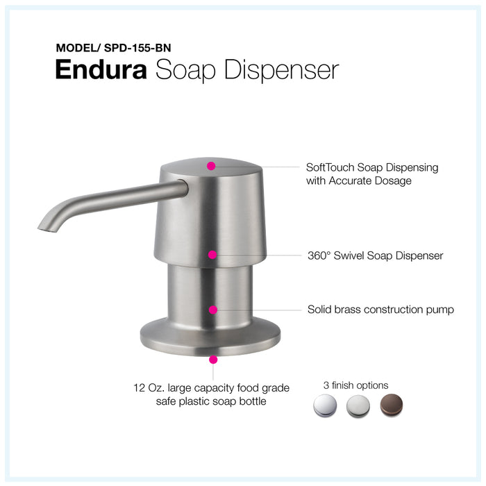 Houzer SPD-155-BN Endura Soap Dispenser