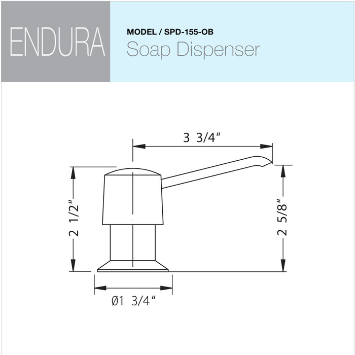 Houzer SPD-155-OB Endura Soap Dispenser